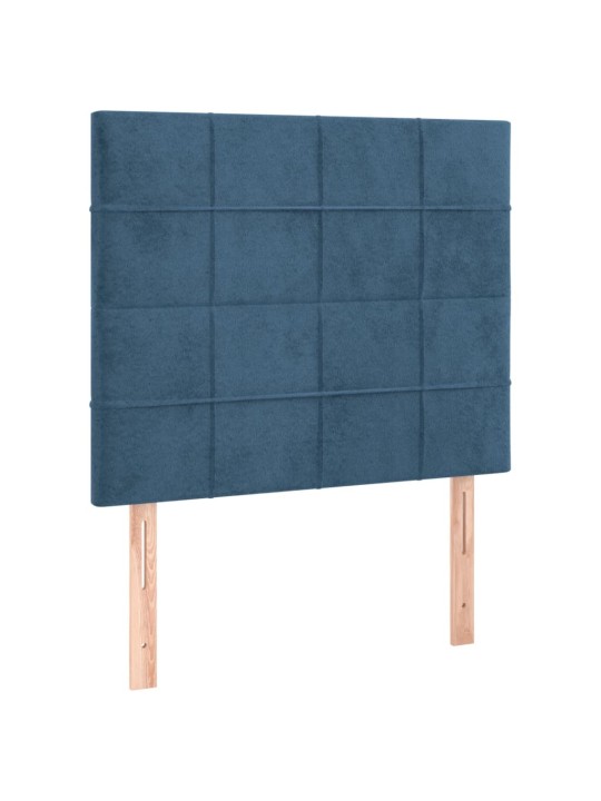 Voodipeatsid 2 tk, tumesinine, 80x5x78/88 cm, samet