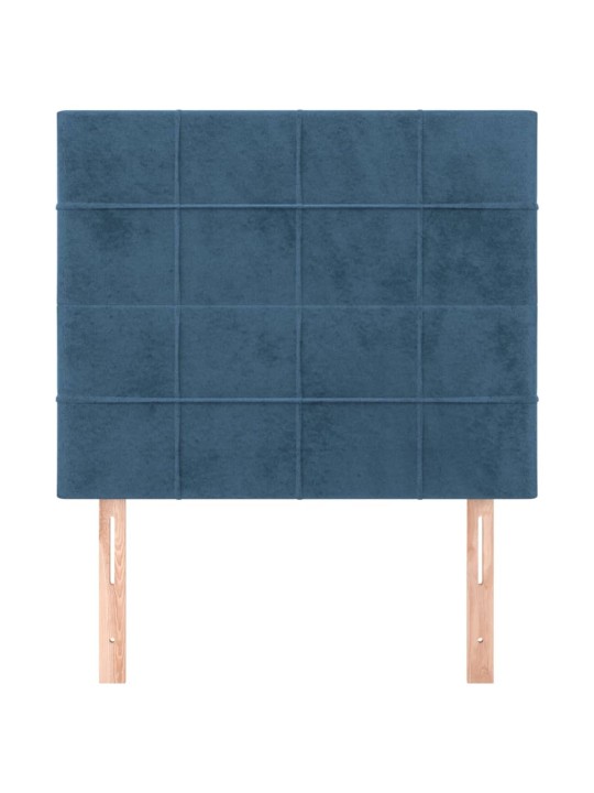 Voodipeatsid 2 tk, tumesinine, 80x5x78/88 cm, samet