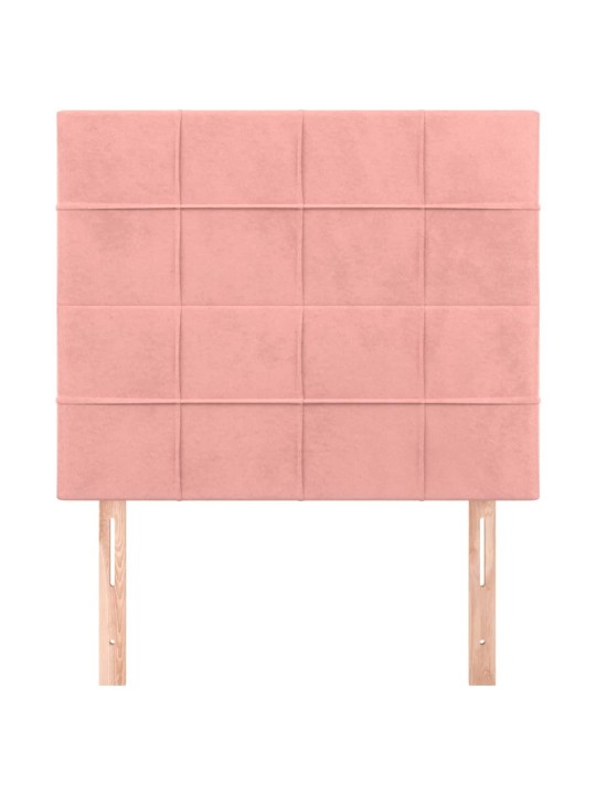 Voodipeatsid 2 tk, roosa, 90x5x78/88 cm, samet