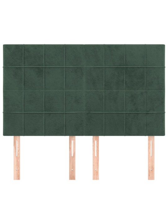 Voodipeatsid 4 tk, tumeroheline, 72x5x78/88 cm, samet