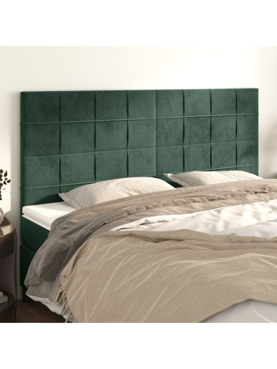 Voodipeatsid 4 tk, tumeroheline, 80x5x78/88 cm, samet