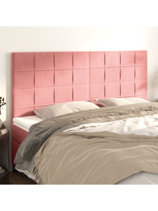 Voodipeatsid 4 tk, roosa, 80x5x78/88 cm, samet