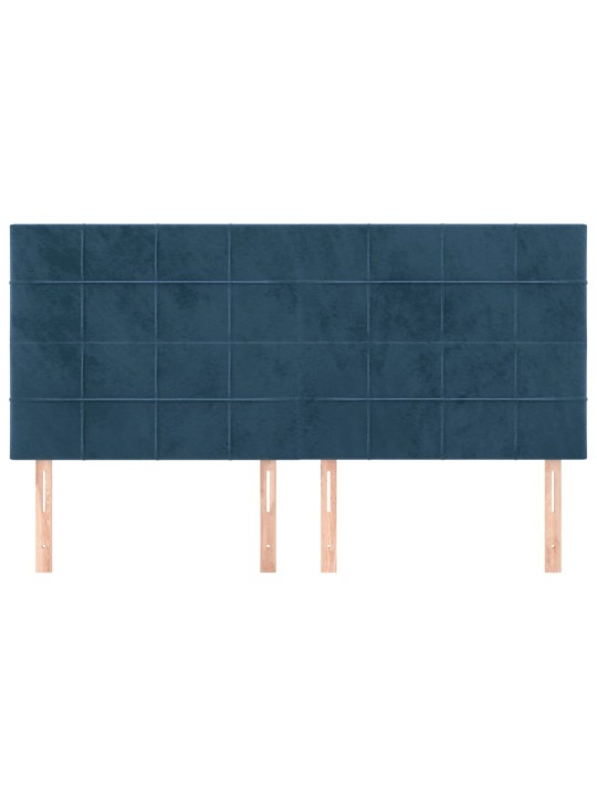 Voodipeatsid 4 tk, tumesinine, 90x5x78/88 cm, samet