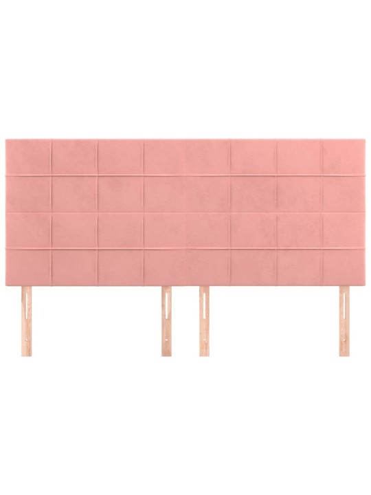 Voodipeatsid 4 tk, roosa, 90x5x78/88 cm, samet
