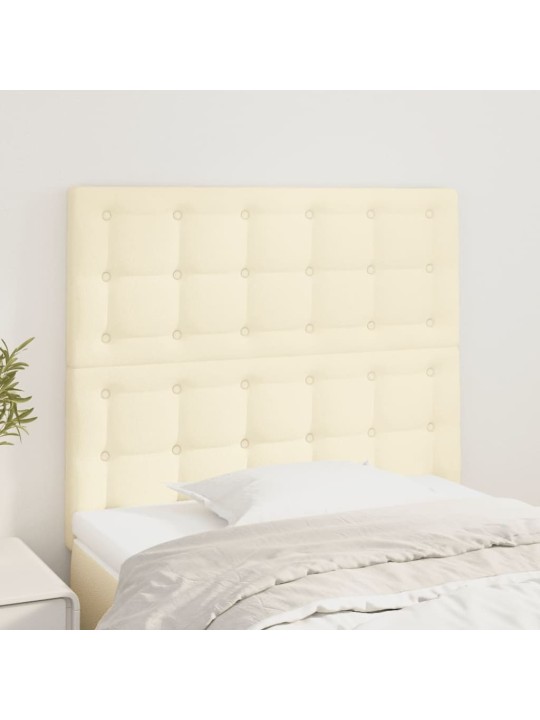 Voodipeatsid 2 tk, kreemjas, 80x5x78/88 cm, kangas