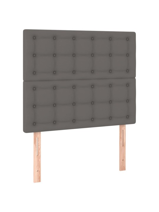 Voodipeatsid 2 tk, hall, 80x5x78/88 cm, kunstnahk