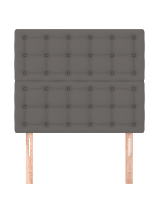 Voodipeatsid 2 tk, hall, 80x5x78/88 cm, kunstnahk