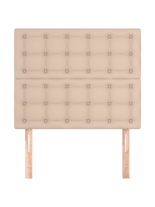 Voodipeatsid 2 tk, cappuccino, 80x5x78/88 cm, kunstnahk