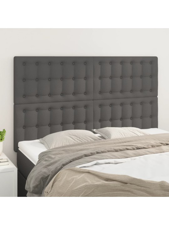 Voodipeatsid 4 tk, hall, 72x5x78/88 cm, kangas
