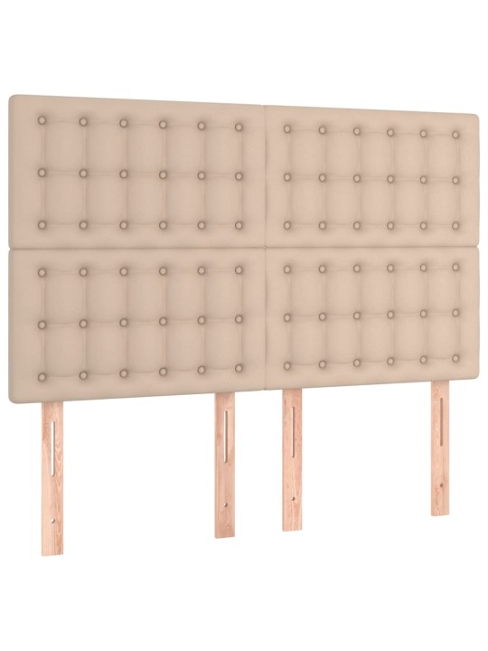 Voodipeatsid 4 tk, cappuccino, 72x5x78/88 cm, kangas