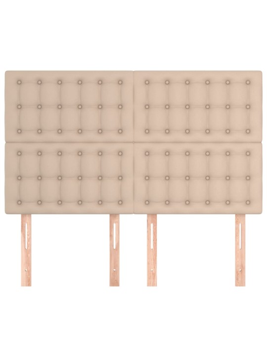 Voodipeatsid 4 tk, cappuccino, 72x5x78/88 cm, kangas