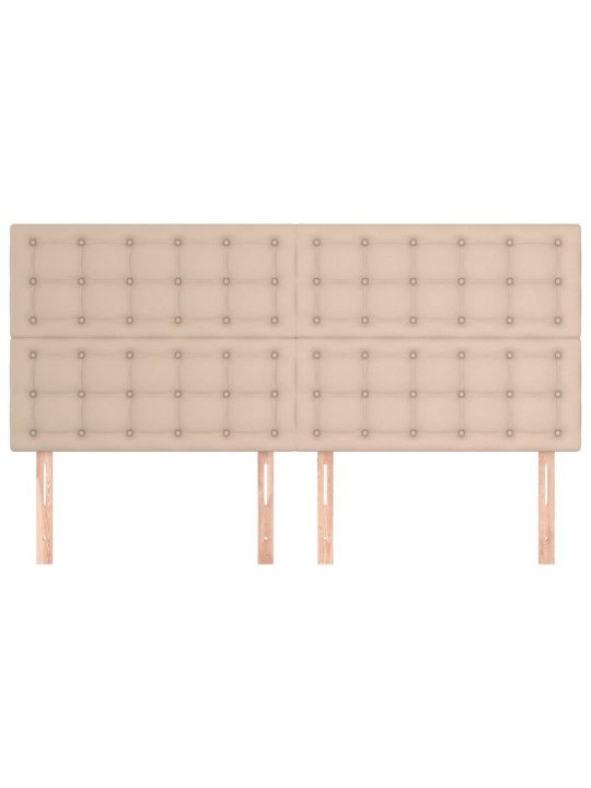 Voodipeatsid 4 tk, cappuccino, 90x5x78/88 cm, kunstnahk