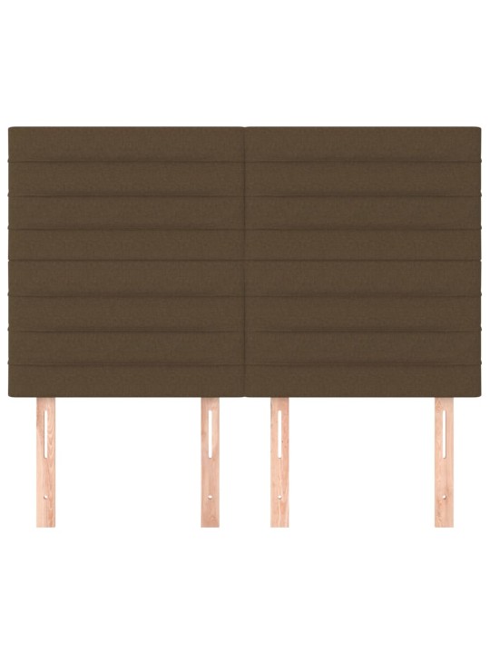 Voodipeatsid 4 tk, tumepruun, 72x5x78/88 cm, kangas