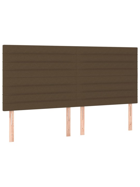 Voodipeatsid 4 tk, tumepruun, 80x5x78/88 cm, kangas