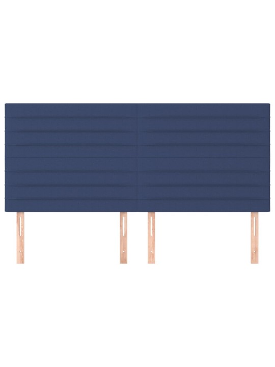 Voodipeatsid 4 tk, sinine, 80x5x78/88 cm, kangas