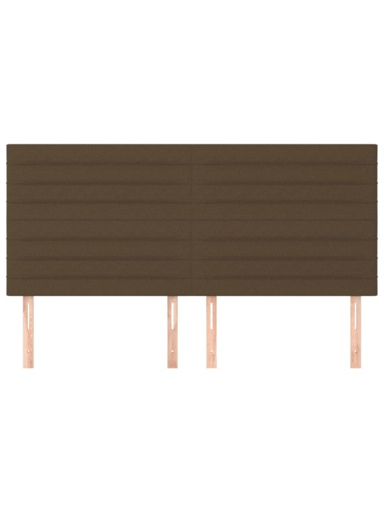 Voodipeatsid 4 tk, tumepruun, 90x5x78/88 cm, kangas
