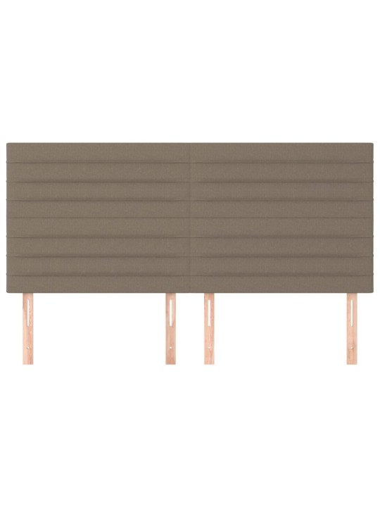 Voodipeatsid 4 tk, pruunikashall, 90x5x78/88 cm, kangas