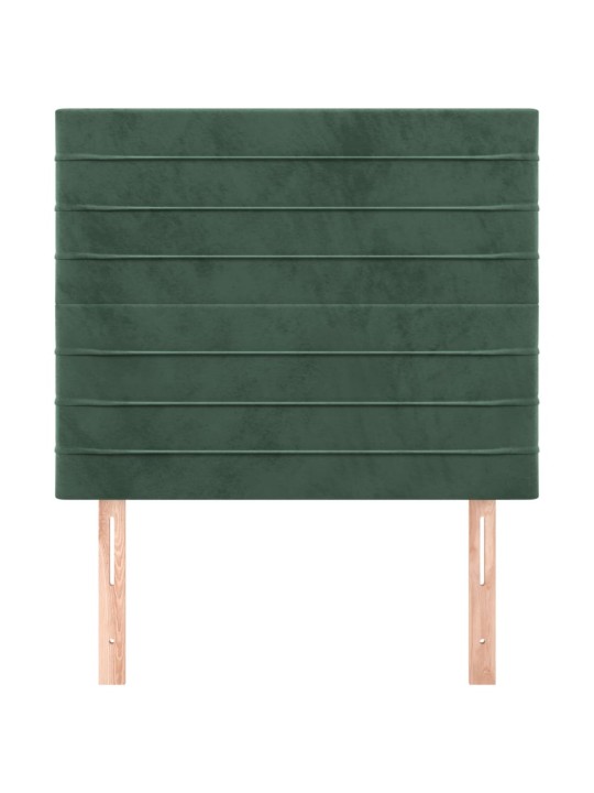 Voodipeatsid 2 tk, tumeroheline, 80x5x78/88 cm, samet