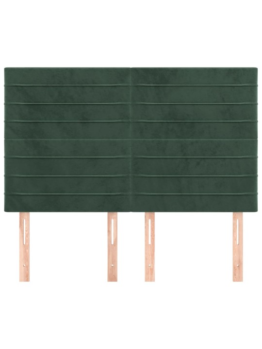Voodipeatsid 4 tk, tumeroheline, 72x5x78/88 cm, samet