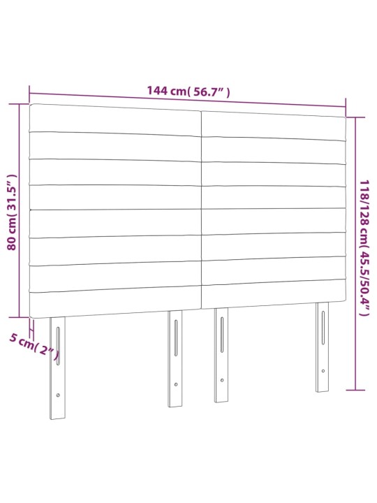 Voodipeatsid 4 tk, tumeroheline, 72x5x78/88 cm, samet