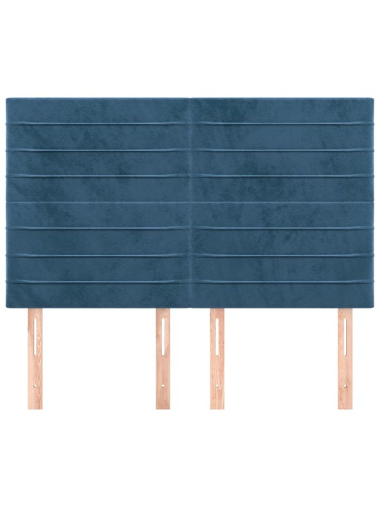 Voodipeatsid 4 tk, tumesinine, 72x5x78/88 cm, samet
