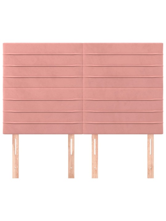 Voodipeatsid 4 tk, roosa, 72x5x78/88 cm, samet