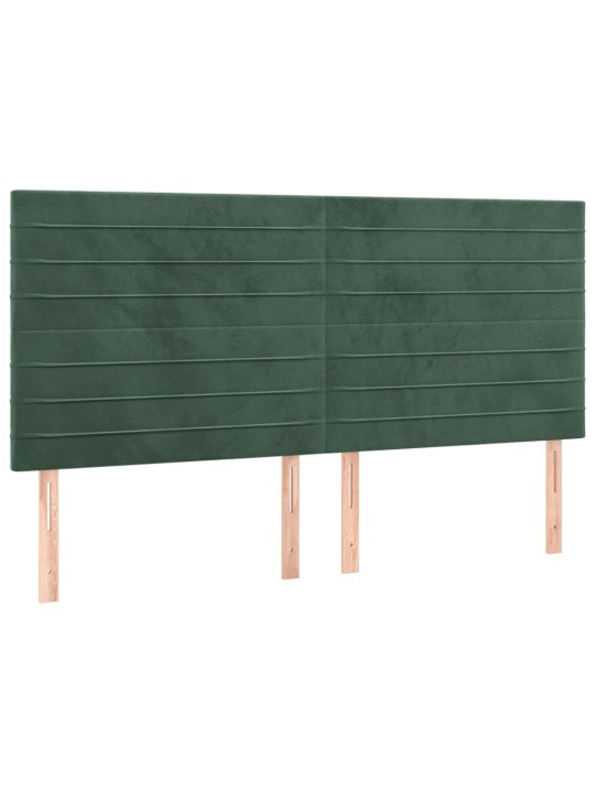 Voodipeatsid 4 tk, tumeroheline, 80x5x78/88 cm, samet