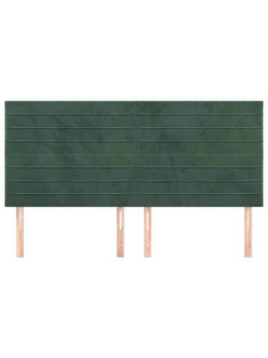 Voodipeatsid 4 tk, tumeroheline, 80x5x78/88 cm, samet