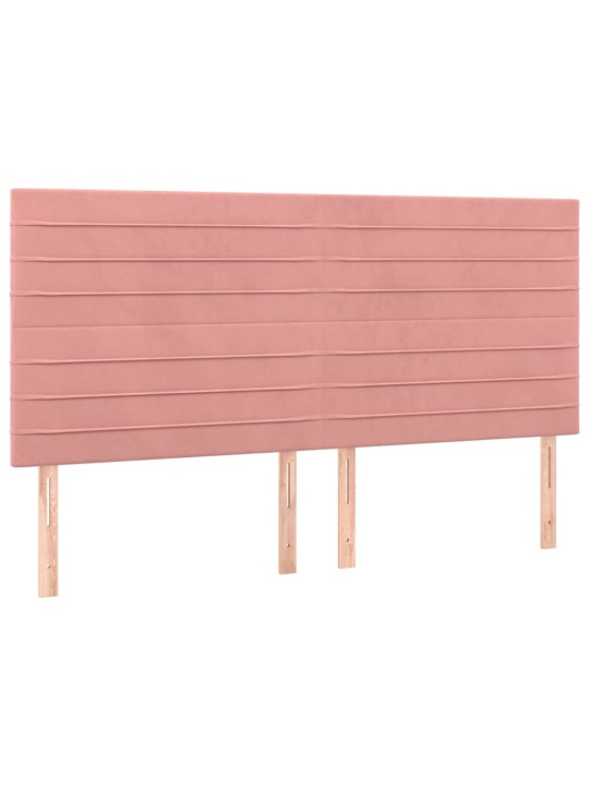Voodipeatsid 4 tk, roosa, 80x5x78/88 cm, samet
