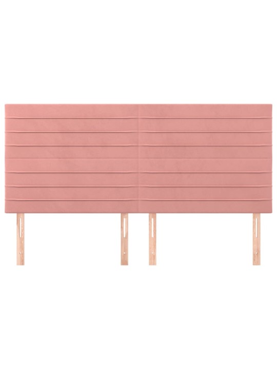 Voodipeatsid 4 tk, roosa, 80x5x78/88 cm, samet