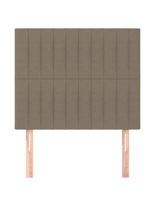 Voodipeatsid 2 tk, pruunikashall, 80x5x78/88 cm, kangas