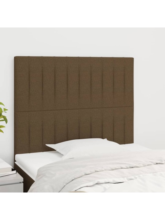 Voodipeatsid 2 tk, tumepruun, 90x5x78/88 cm, kangas