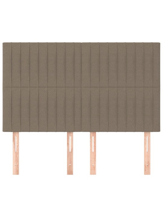 Voodipeatsid 4 tk, pruunikashall, 72x5x78/88 cm, kangas