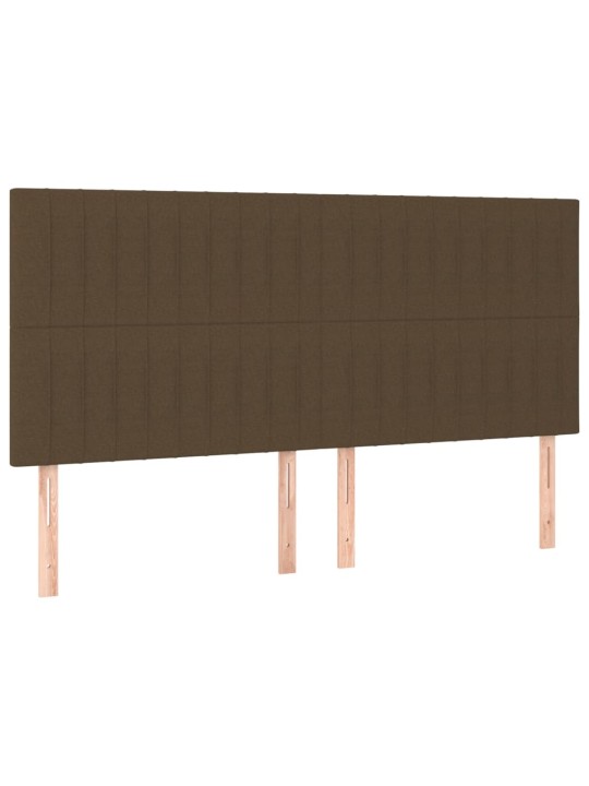 Voodipeatsid 4 tk, tumepruun, 80x5x78/88 cm, kangas