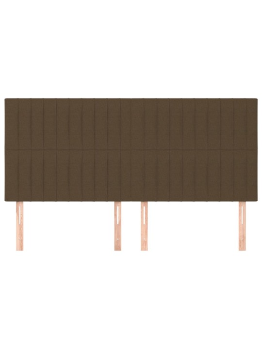 Voodipeatsid 4 tk, tumepruun, 90x5x78/88 cm, kangas
