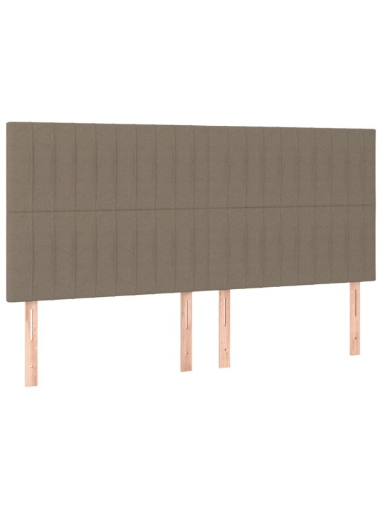 Voodipeatsid 4 tk, pruunikashall, 90x5x78/88 cm, kangas