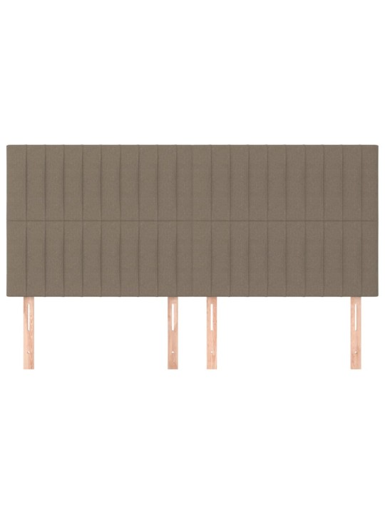 Voodipeatsid 4 tk, pruunikashall, 90x5x78/88 cm, kangas