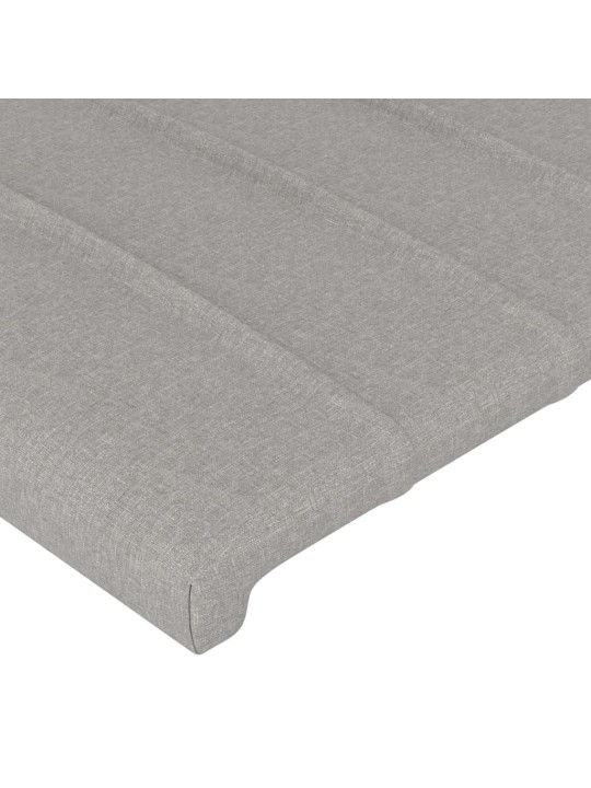 Voodipeatsid 4 tk, helehall, 100x5x78/88 cm, kangas