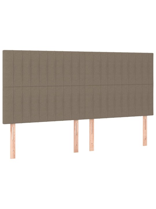 Voodipeatsid 4 tk, pruunikashall, 100x5x78/88 cm, kangas