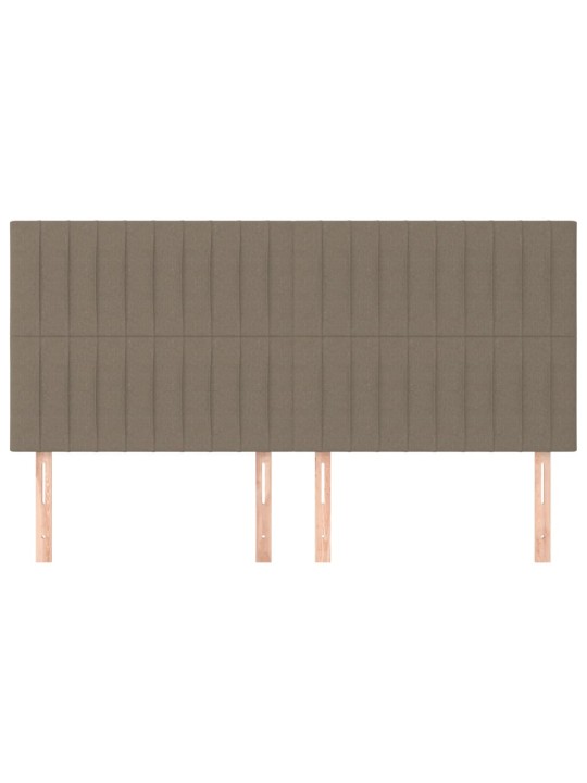 Voodipeatsid 4 tk, pruunikashall, 100x5x78/88 cm, kangas