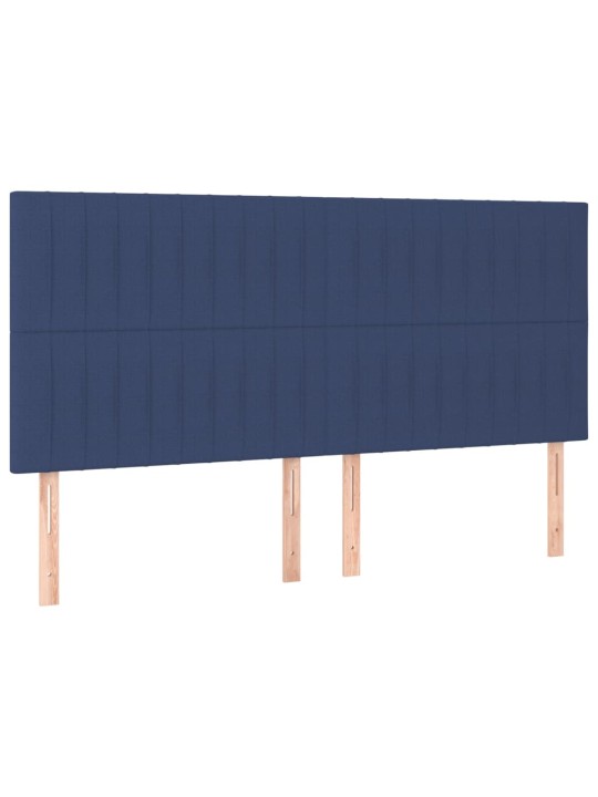 Voodipeatsid 4 tk, sinine, 100x5x78/88 cm, kangas