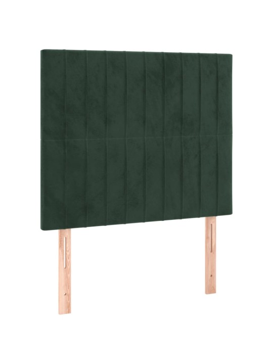Voodipeatsid 2 tk, tumeroheline, 80x5x78/88 cm, samet