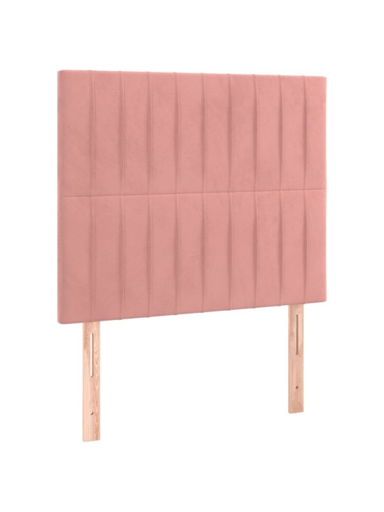 Voodipeatsid 2 tk, roosa, 80x5x78/88 cm, samet