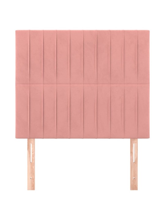 Voodipeatsid 2 tk, roosa, 80x5x78/88 cm, samet
