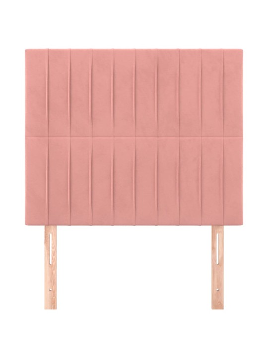 Voodipeatsid 2 tk, roosa, 90x5x78/88 cm, samet