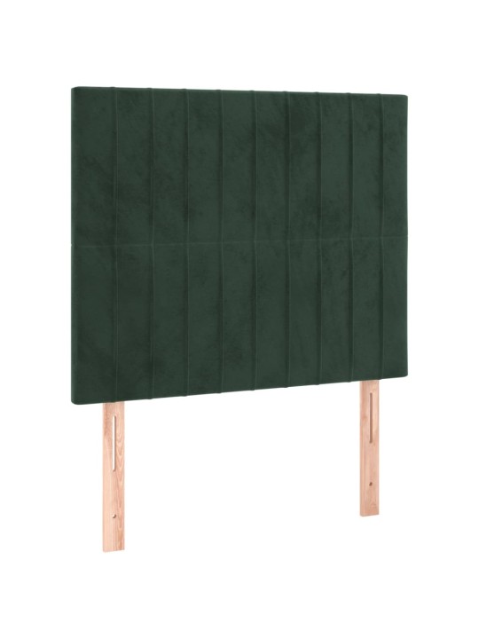Voodipeatsid 2 tk, tumeroheline, 100x5x78/88 cm, samet