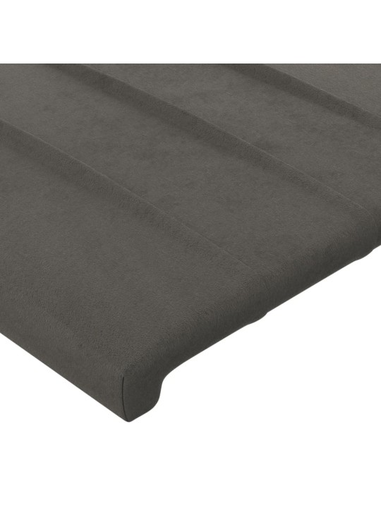 Voodipeatsid 4 tk, tumehall, 72x5x78/88 cm, samet