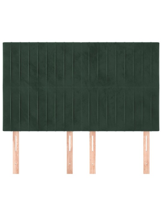 Voodipeatsid 4 tk, tumeroheline, 72x5x78/88 cm, samet