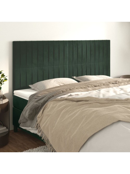 Voodipeatsid 4 tk, tumeroheline, 80x5x78/88 cm, samet