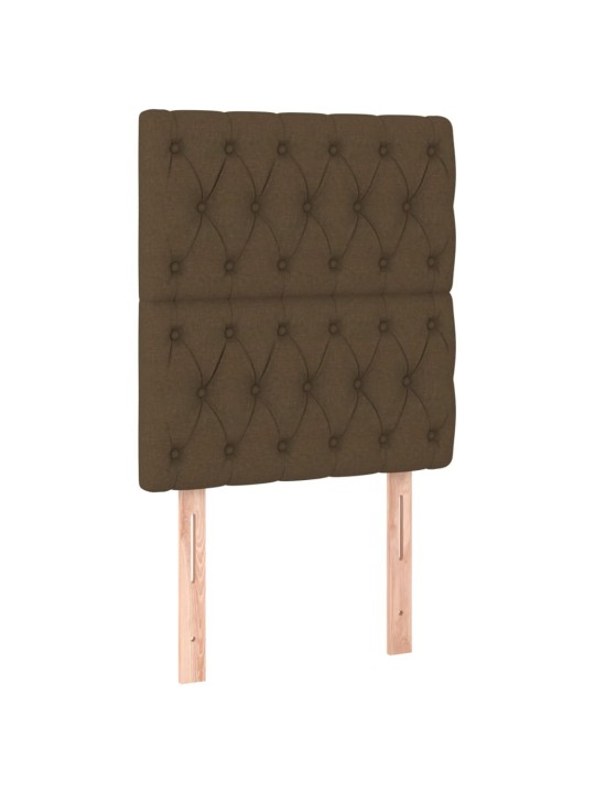 Voodipeatsid 2 tk, tumepruun, 80x7x78/88 cm, kangas